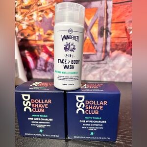 Dollar Shave Club One Wipe Charlie’s  And Wanderer Body Wash Mint & Cedarwood